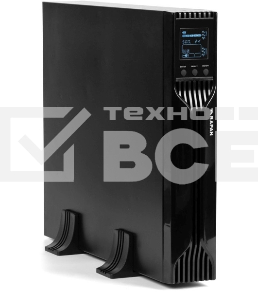 Источник бесперебойного питания Бастион RAPAN-UPS 2000-RACK-IN-4X9-E {Line-interactive, 2000ВА/1400Вт, USB, 8х C13, АКБ 2x 9Ah, подкл АКБ блоков} (8959)