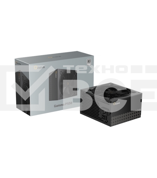 Блок питания 550W Ocypus Gamma P550 BK (ATX, 80+, APFC, 20+4 pin, 120mm fan, PCI-E 6+2Px2, 6xSATA) (Gamma-P550-W1HDBK024X-EU)