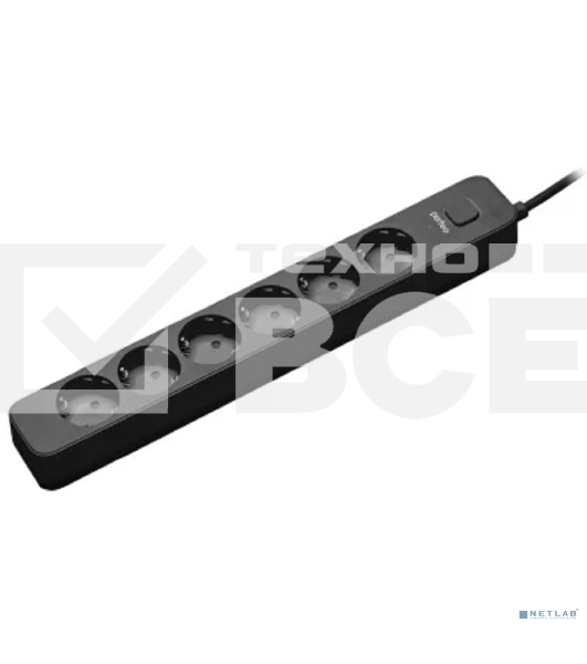 Сетевой фильтр Perfeo (PF_C3970) POWER STREAM - 6 роз -1,5 м - черный
