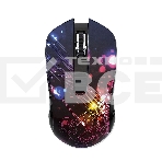 Мышь беспроводная Qumo Fractal M25 черный, 1600 dpi, радиоканал, USB, кнопки - 4, фото3