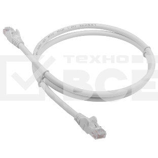 Патч-корд LANMASTER LSZH UTP кат.6, 0.5 м, серый