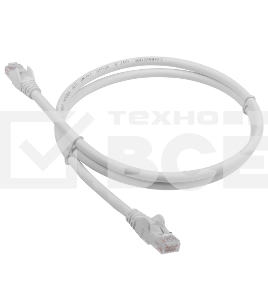 Патч-корд LANMASTER LSZH UTP кат.6, 0.5 м, серый