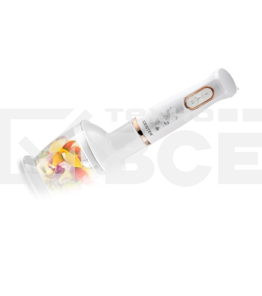 Блендер Centek CT-1347 белый 800Вт, турбо режим, DC мотор, стакан 600мл +мерн стакан 600мл