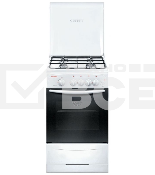 Плита газовая Gefest ПГ 3200-06 К33 белый, конфорок 4 шт, духовка 42 л, 50 см x 85 см x 57 см