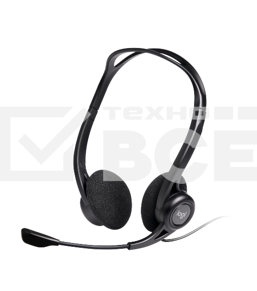 Наушники с микрофоном Logitech 960 черный 2.4м накладные оголовье (981-000100)