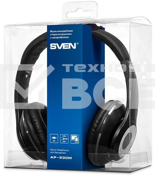Наушники SVEN AP-930M черный 3 5 мм