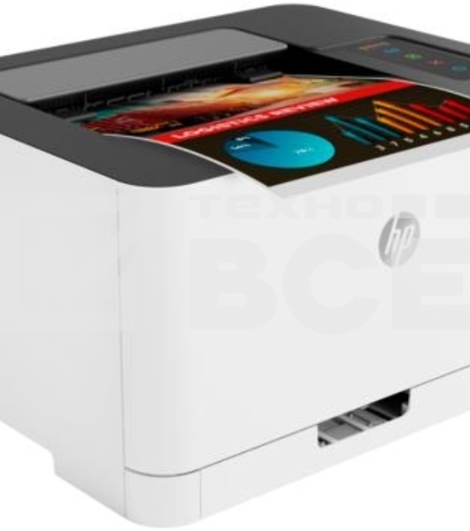 Принтер лазерный HP Color Laser 150nw (4ZB95A), A4, цветной, печ. до 18 стр/мин. (ч/б) до 4 стр/мин. (цвет), 600 x 600 dpi, USB, RJ-45, Wi-Fi, Air Print, Mopria