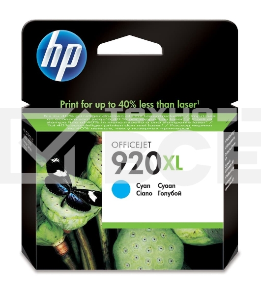 Картридж струйный HP 920XL CD972AE голубой для HP OJ 6000/6500
