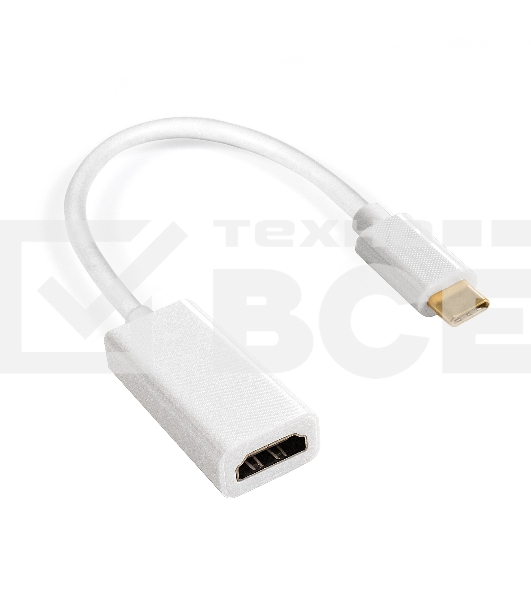 Кабель-адаптер Type C-HDMI ExeGate EX-CM-HDMI2F-0.1 (USB Type C/19F, 4K@120HZ 8K@ 30Hz, 0,1м)