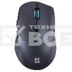 Мышь беспроводная Defender Effect X MS-095 черный, 1600 dpi, радиоканал, USB, кнопки - 6, фото 1
