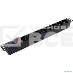 Блок розеток горизонтальный ExeGate ServerPro PDU-19H801 Al-8S-C14-SW, 19