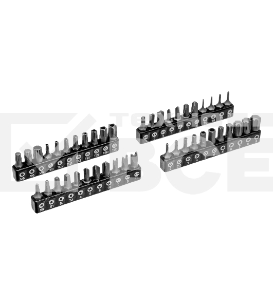 Набор инструментов Denzel 1/2', 1/4', CrV, S2, пластиковый кейс, 194 предмета