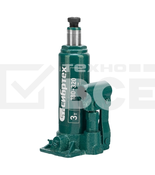 Домкрат гидравлический Сибртех бутылочный, 3т, 180-320 мм