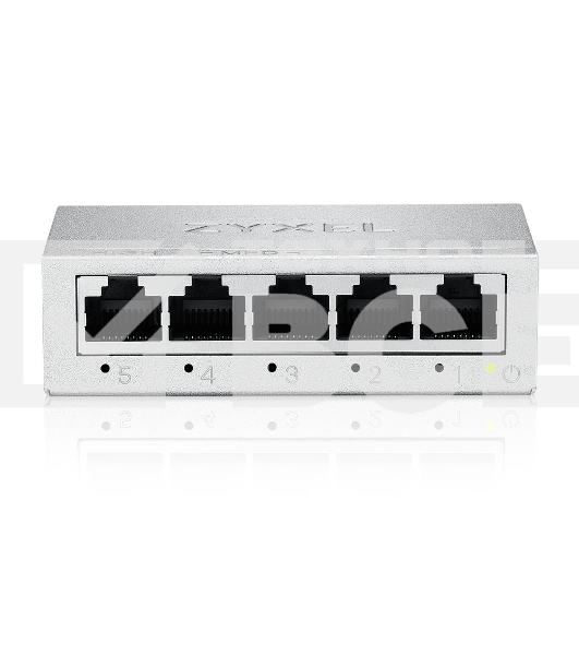Коммутатор Zyxel GS-105B v5, 5 портов 1000 Мбит/с, настольный, металлический корпус
