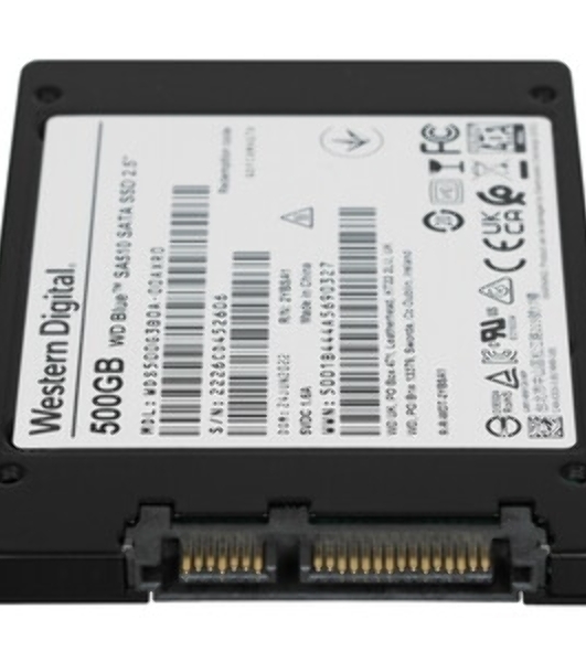 Накопитель SSD WD Blue SA510 WDS500G3B0A, 500GB, SATA III, 2.5', R/W 560/510