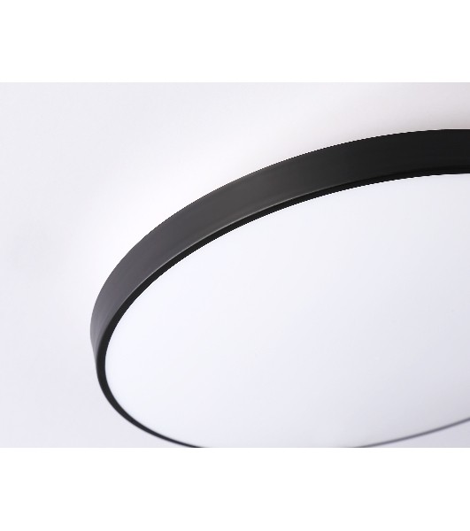Потолочный светодиодный светильник Ambrella light FZ1224 BK черный IP44 13W 4200K D232*50 (Без ПДУ)