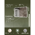 Зеркало Bau Stil 100х70, LED подсветка, сенсор, пластиковый защитный корпус, фото7