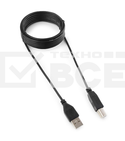Кабель Гарнизон Кабель USB 2.0, AM/BM, 3м, пакет (GCC-USB2-AMBM-3M)
