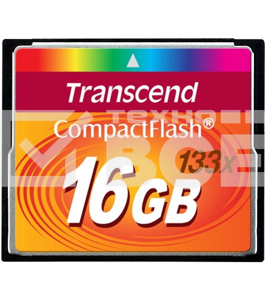 Флеш карта Transcend CF TS16GCF133/CF (Compact Flash)/16 ГБ/40 МБ/с