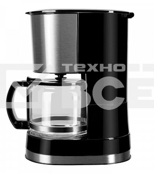 Кофеварка капельная Redmond RCM-M1507 черный/серебристый, исп. кофе - молотый, 0.6 л, 600 Вт