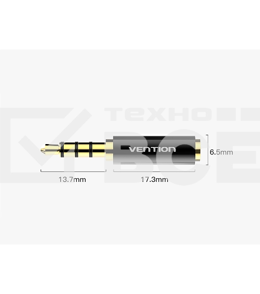 Переходник Vention Jack 2.5 mm F/3.5mm M Переходник Vention Jack 2.5 mm F/3.5mm M