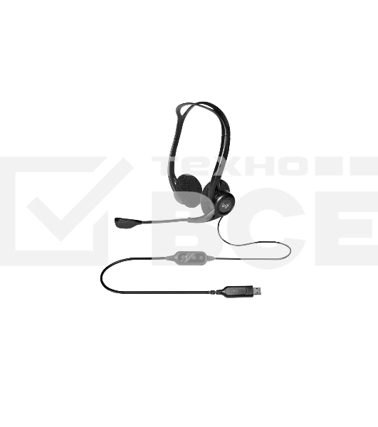 Наушники с микрофоном Logitech 960 черный 2.4м накладные оголовье (981-000100)
