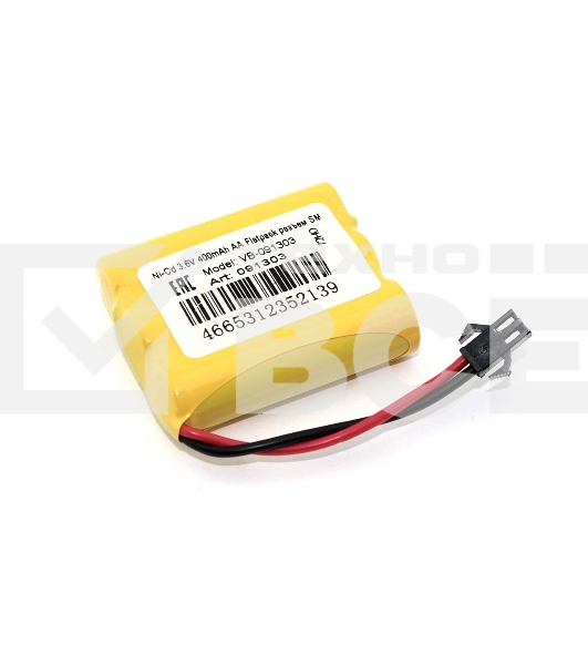 Аккумулятор Ni-Cd 3.6V 400mAh AA Flatpack разъем SM