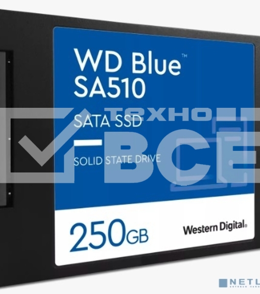 Накопитель SSD WD Blue SA510 WDS250G3B0A, 250Gb, SATA III, 2.5