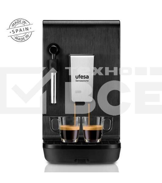 Кофемашина автоматическая Ufesa CMAB200.100 черный, исп. кофе - молотый/зерновой, 1.4 л, 1550 Вт, 20 Бар.