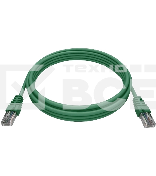 Патч-корд NTSS NTSS-PC-UTP-RJ45-5e-0.3-LSZH-GN NTSS-PC-UTP-RJ45-5E-0.3-LSZH UTP RJ-45 вил.-вилка RJ-45 кат.5E 0.3м зеленый LSZH (уп.:1шт)
