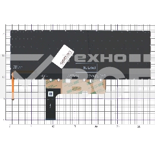 Клавиатура для ноутбука HP Omen 15-ek черная с красной подсветкой