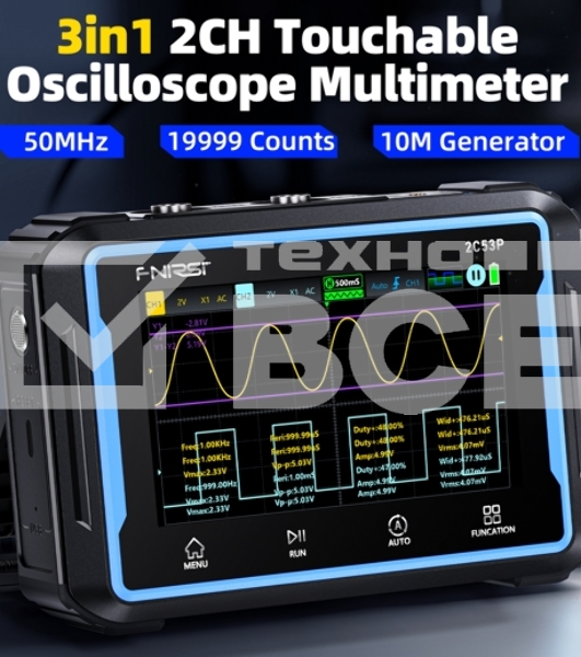 Планшетный осциллограф 3 в 1 FNIRSI 2C53P