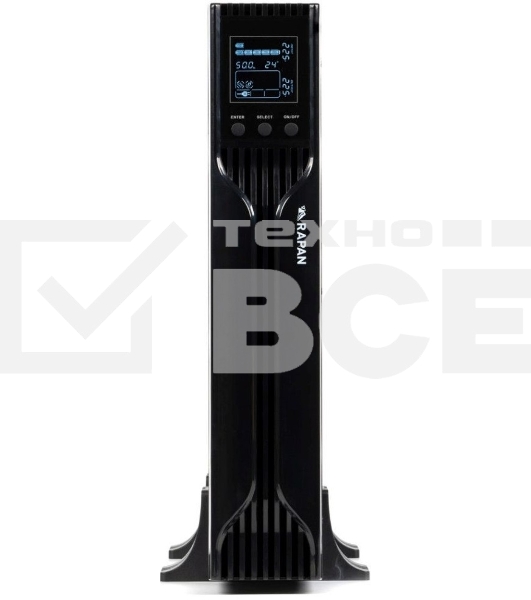 Источник бесперебойного питания Бастион RAPAN-UPS 2000-RACK-IN-4X9-E {Line-interactive, 2000ВА/1400Вт, USB, 8х C13, АКБ 2x 9Ah, подкл АКБ блоков} (8959)