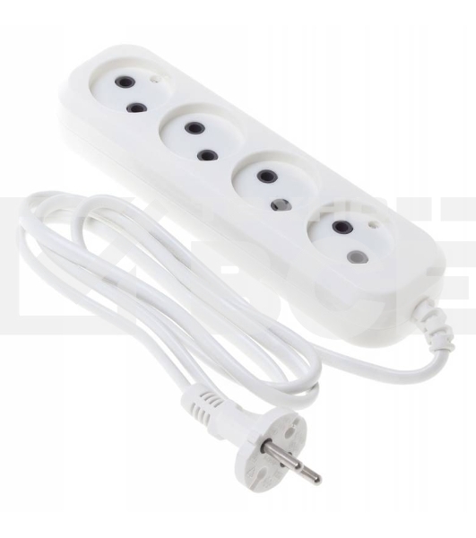 Сетевой удлинитель Buro BU-PSL4.1/W 1.5м (4 розетки) белый (пакет ПЭ)