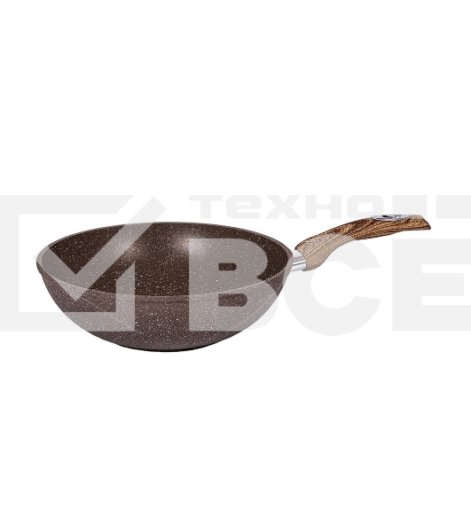 Сковорода ВОК 28 см несъем ручка 'Гранит brown' 78806