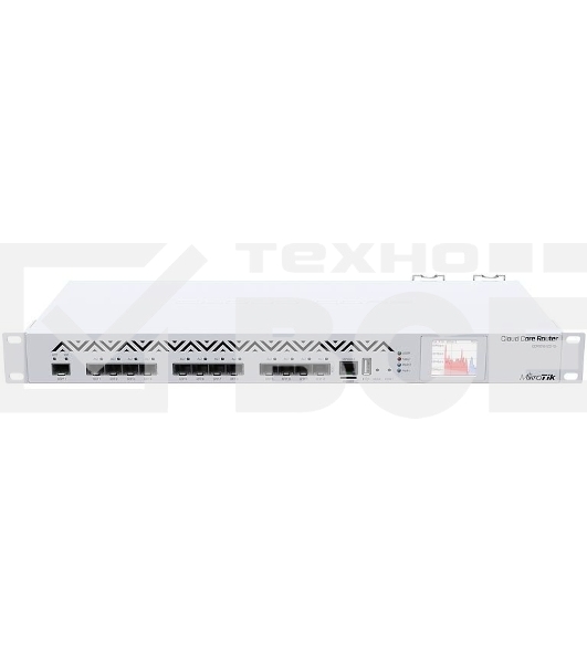Маршрутизатор Mikrotik CCR1016-12S-1S+ Cloud Core Router 1016-12S-1S+ with Tilera Tile-Gx16 CPU (16-cores, 1.2Ghz per core), 2GB RAM, 12xSFP cages, 1xSFP+ cage, RouterOS L6, 1U rackmount case, Dual PSU, LCD panel