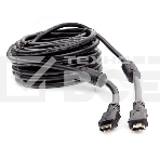 Кабель HDMI Cablexpert CCF2-HDMI4-15M, 19M/19M, v2.0, медь, позол.разъемы, экран, 2 фер.кольца, 15м, черный, пакет, фото 1