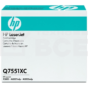 Контрактный Картридж лазерный HP LaserJet Q7551XC Contract Black Print Cartridge