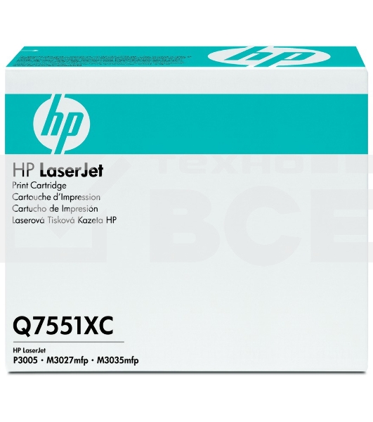 Контрактный Картридж лазерный HP LaserJet Q7551XC Contract Black Print Cartridge
