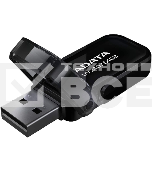Флеш диск 64GB ADATA UV240, USB 2.0, Черный