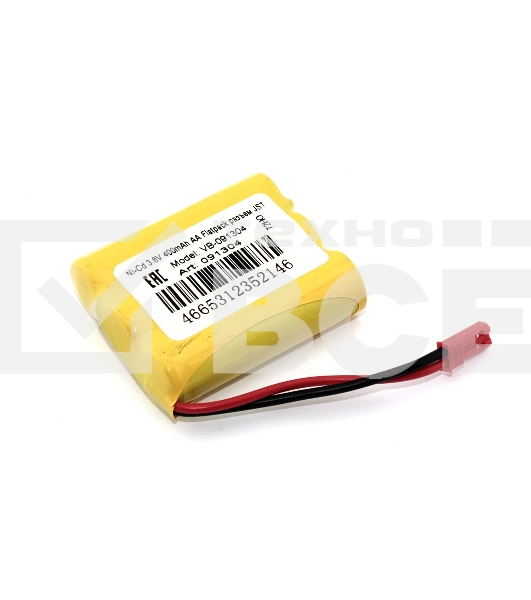 Портативный аккумулятор Ni-Cd 3.6V 400mAh AA Flatpack разъем JST