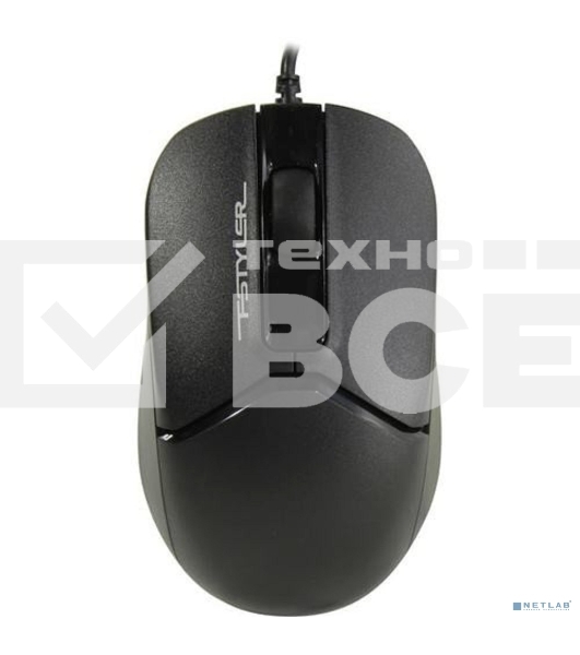 Мышь проводная A4Tech Fstyler FM12S черный, 1200 dpi, USB, кнопки - 3