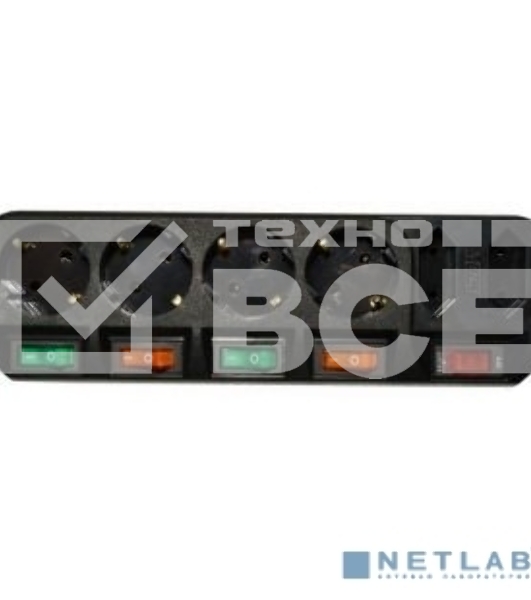 Сетевой фильтр Most ARG 1.6м (6 розеток) черный (пакет ПЭ)