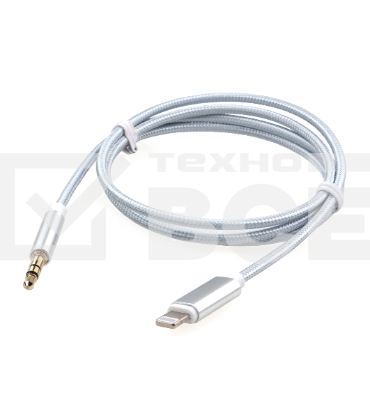 Кабель-переходник USB Cablexpert CCAB-AP35M-1M-W, Lightning/Jack3.5, Mobile, 1м, белый, коробка