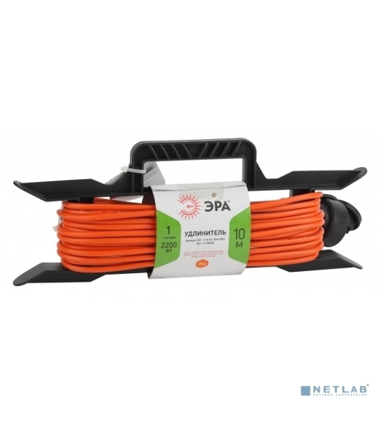 Удлинитель силовой ЭРА UFx-1-2x1.0-10m-IP44 на рамке б/з 1 гн 10м ПВС 2х1 (8/192)