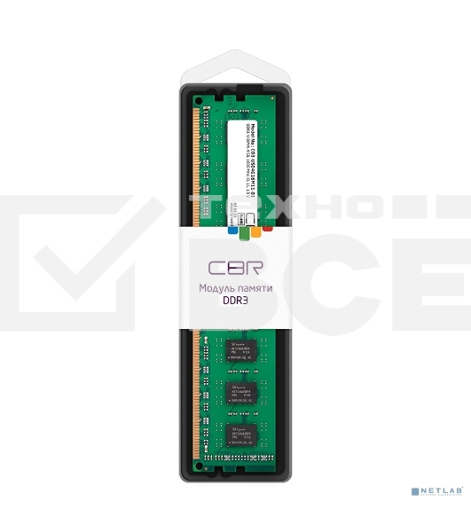 Оперативная память CBR, DDR3, 4GB (1x4 GB), 1600 MHz, CL11