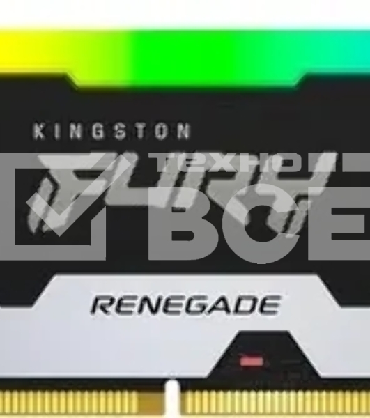 Оперативная память Kingston Fury Renegade, DDR5, 16GB (1x16GB), 7600MHz, CL38, с радиатором, RGB, серебристый
