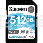 Флеш карта SD 512GB Kingston SDXC Class 10 UHS-I U3 V30 Canvas Go Plus 170MB/s, фото14