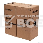 Кабель витая пара Rexant F/UTP, cat.5e, PE, 4PR, 24AWG, OUTDOOR, SOLID, черный, 305м, серия LIGHT, фото 1