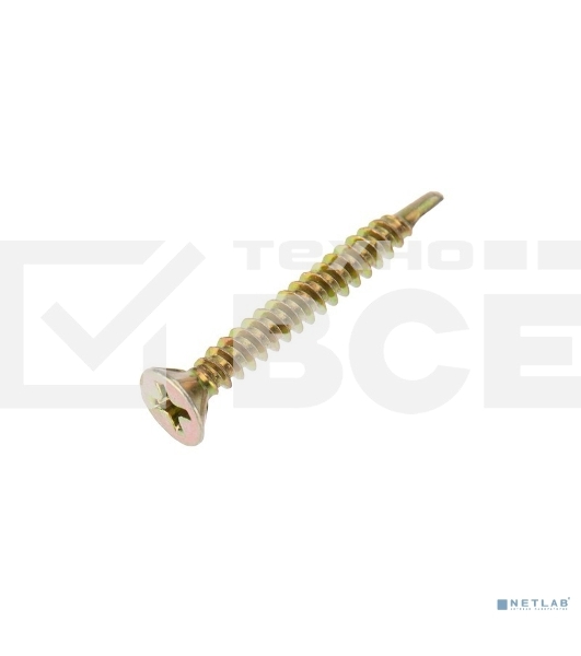 Саморез оконный KRANZ сверло, 3.9х32, желтый цинк, короб (500 шт./уп.)